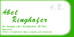 abel ringhofer business card